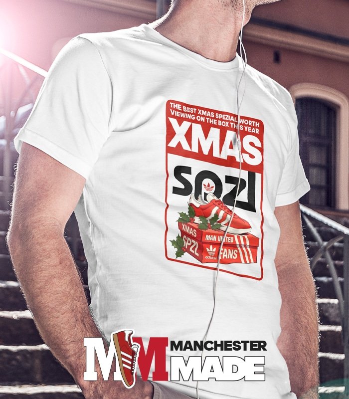 mm0429-1 Man United adidas Christmas tshirt - Image 1